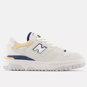 New Balance 550, Sea salt with nb navy and raw sugar, Size 8